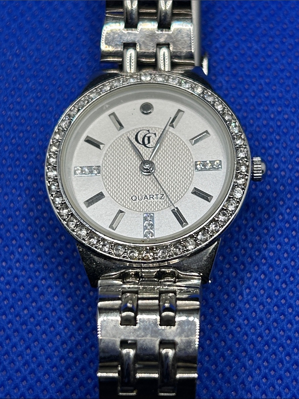 Seiko Silver Tone Women's Watch with Crystal Bezel